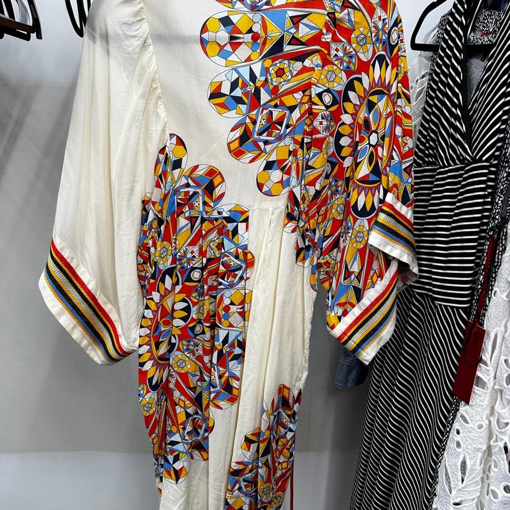 Tory Burch Multicolor Geometric Maxi Dress - Picture 9 of 9